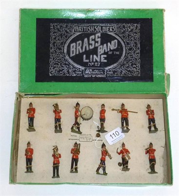 Lot 110 - A Boxed Set of Britains Lead 'Brass Band of the Line' No.27, with base card