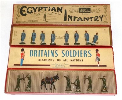 Lot 119 - Two Boxed Sets of Britains Lead Figures - Indian Army Service Corps No.1893 and Egyptian...