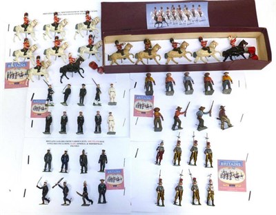 Lot 128 - Six Sets/Part Sets of Britains Hollowcast Lead Figures - No.1721 Mounted Band of the Royal...