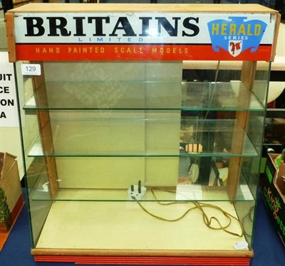 Lot 129 - A Britains 'Herald Series' Illuminated Shop Counter Display Case, with wood and glass body,...