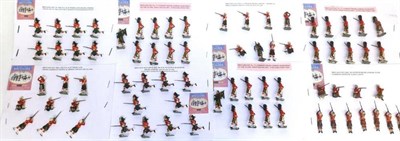 Lot 130 - Eight Sets/Part Sets of Britains Hollowcast Lead Highlanders - No.2063 Argyll & Sutherland in...