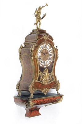 Lot 1297 - A Louis XV Style Striking Bracket Clock, the case with mock boulle decoration throughout and...