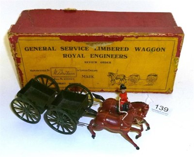 Lot 139 - A Boxed Britains Lead 'General Service Limbered Waggon Royal Engineers Review Order' Set...