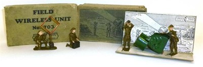 Lot 148 - Two Boxed Crescent Toy Lead Military Sets:- ARP Searchlight Unit Set No.693, containing two figures