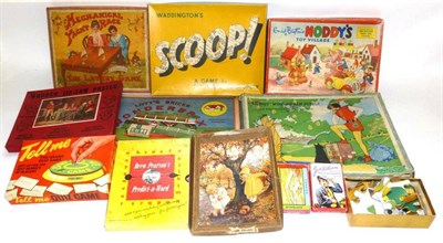 Lot 160 - Games and Puzzles, including a boxed Mechanical Yacht Race game, card games, jigsaw puzzles,...