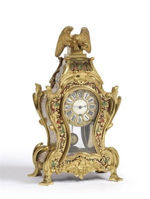 Lot 1300 - A 'Boulle' Mantel Timepiece, signed Payne, 163 New Bond Street, London, the elaborate case...