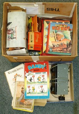 Lot 183 - Mixed Toys and Annuals, including a boxed Mamod Steam Tractor, Viewmaster and Vistascreen...