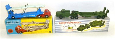 Lot 200 - Two Boxed Diecast Vehicle Transporters:- Corgi Major Carrimore Car Transporter No.1101, with...