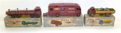 Lot 214 - Three Boxed Dinky Commercial Vehicles - Horse Box No.981, Big Bedford Lorry No.922 (playworn)...