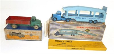 Lot 219 - Two Boxed Dinky Commercial Vehicles - Pullmore Car Transporter No.982, with ramp and Comet...