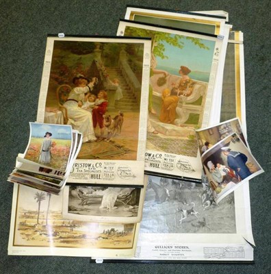 Lot 231 - Seven Pictorial Edwardian Advertising Calendars, mainly Bristow & Co., Tea Merchants, together with