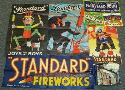 Lot 242 - Mixed Collectables, including seven Standard Fireworks posters, A&BC Gum and other trade cards...