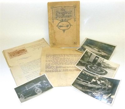 Lot 272 - Motoring Ephemera Relating to Vincent Barningham Test Driving a Hollier 8 Cylinder Car No.403...