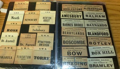 Lot 275 - A Collection of One Hundred and Ninety Railway Luggage Labels, including G.E.R., G.W.R.,...