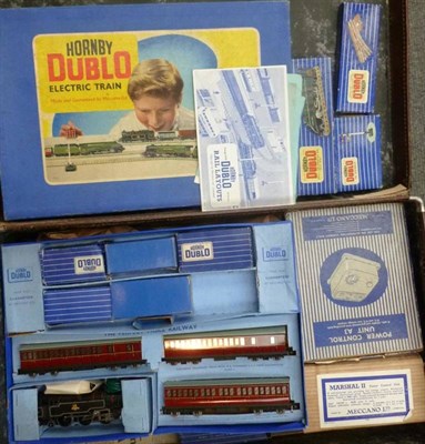 Lot 21 - A Collection of Boxed Hornby Dublo 3-Rail Trains and Accessories, including 2-6-4 BR Tank Passenger