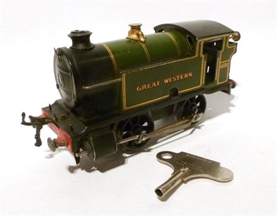 Lot 33 - A Boxed Hornby 'O' Gauge Clockwork 0-4-0 Locomotive No.6600, in Great Western green and black...