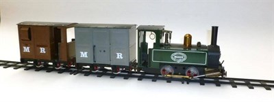 Lot 36 - A Mamod 'O' Gauge Live Steam 0-4-0 SL1 Locomotive, in green and black, together with two 'MR'...