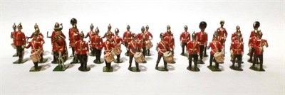 Lot 60 - A Collection of Britains Hollowcast Lead Bandsmen, together with other lead figures, in two boxes