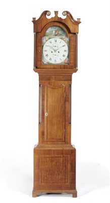 Lot 1319 - An Oak and Mahogany Eight Day Longcase Clock, signed Prince, Leeds, circa 1810, case with swan neck