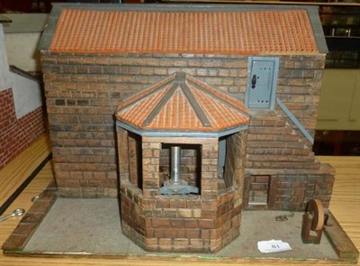 Lot 81 - A Working Wooden Model of a Mill, with belt driven mechanism under sliding roof panel