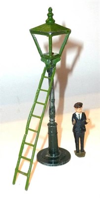 Lot 100 - A Boxed Johillco Lead Street Gas Lamp Set, with lamp cleaner and ladder, in a 'Miniature Model'...