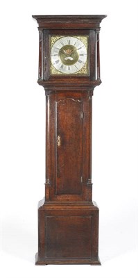 Lot 1322 - An Oak Thirty Hour Longcase Clock, signed Tho Lister, circa 1760, flat top pediment with turned...