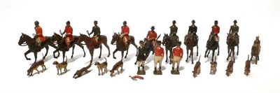 Lot 114 - A Collection of Britain's Hollowcast Lead Fox Hunting Figures, comprising nine figures on...