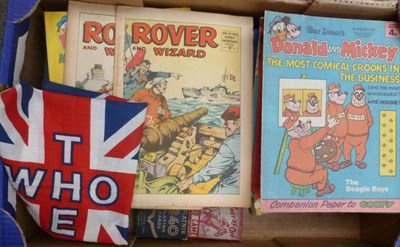 Lot 117 - A Collection of Comics and Annuals, including Rainbow, Whizzer & Chips, Dandy, Rover & Wizard,...