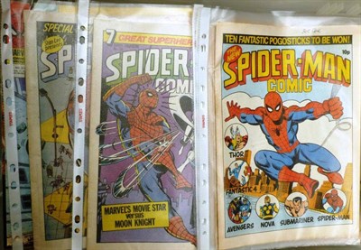 Lot 121 - A Large Collection of 1970's Marvel and Other Comics, including Spiderman, Super Spiderman, Elf...