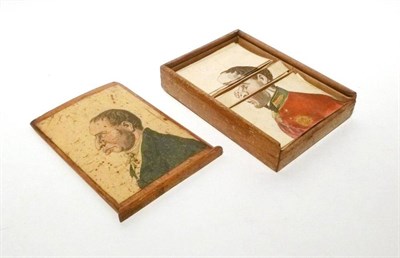 Lot 131 - An Early 19th Century 'Changeable Gentlemen' Hand Coloured Cardboard Head Game by Ackerman,...