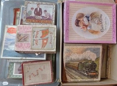 Lot 133 - A Collection of Jigsaw Puzzles, mainly wood, some card, most boxed, including Victory, Cunard White