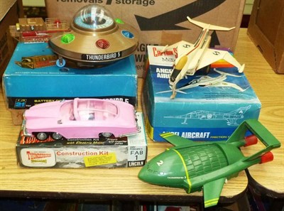 Lot 138 - Four Plastic Gerry Anderson Toys:- boxed JR21 Toy Thunderbird 5; boxed Century 21 Captain...