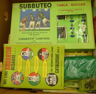 Lot 139 - A Boxed Subbuteo Continental Display Edition Table Soccer Set, with four accessory packs and...