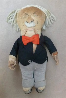 Lot 148 - A David Lloyd George Soft Toy, with felt trousers and jacket, length 28cm, together with...