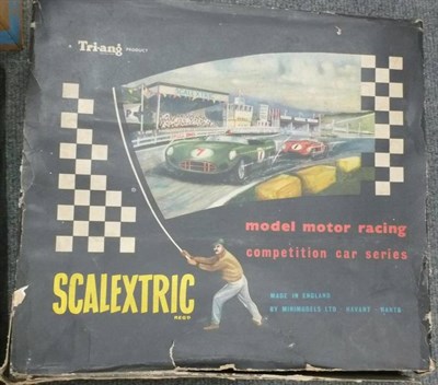 Lot 161 - A Boxed Scalextric Competition Car Series Racing Set CM3, containing a Jaguar D Type, Aston...