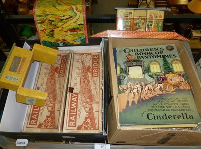 Lot 162 - Mixed Toys, including a boxed Scenova English Village, Children's Book of Pantomimes, soft...