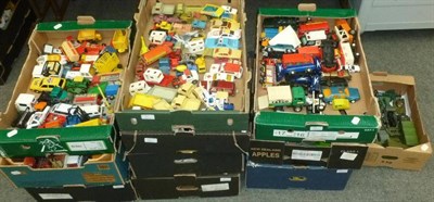 Lot 180 - A Large Collection of Unboxed Diecast Vehicles, including Dinky, Corgi, Britains, Matchbox,...