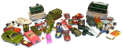 Lot 187 - A Collection of Diecast Vehicles, including boxed Dinky BBC TV Control Room No.967, boxed Dinky BBC