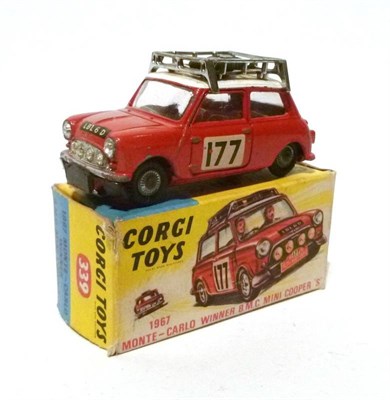 Lot 192 - A Boxed Corgi 1967 Monte-Carlo Winner B.M.C. Mini Cooper S No.339, with red body, white roof,...