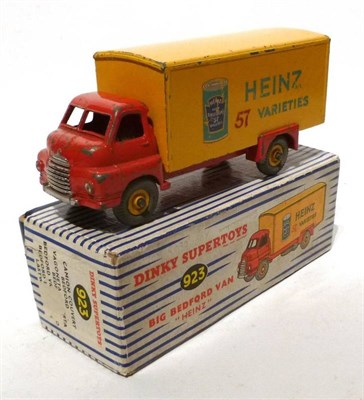 Lot 198 - A Boxed Dinky Supertoys Big Bedford 'Heinz' Van No.923, with red cab and chassis, yellow back,...