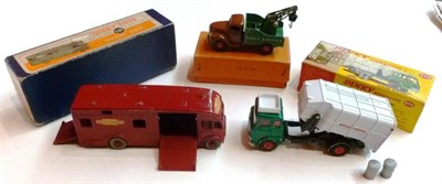 Lot 210 - Three Boxed Dinky Commercial Vehicles:- Dinky Service Breakdown Lorry No.25X, in orange box; BR...