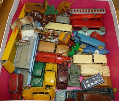 Lot 216 - A Collection of Playworn 1950's and 1960's Dinky Vehicles, including cars, commercial vehicles,...