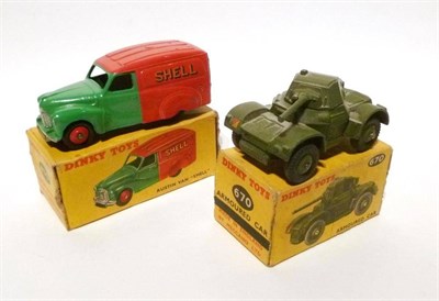 Lot 220 - Two Boxed Dinky Vehicles:- Austin 'Shell' Van No.470, with red and green body, Shell and BP decals