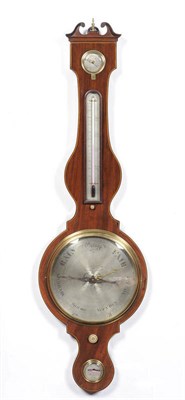 Lot 1335 - A Mahogany 10-Inch Wheel Barometer, signed J Pini, 23 Brooke St Holb, London, circa 1840, case with