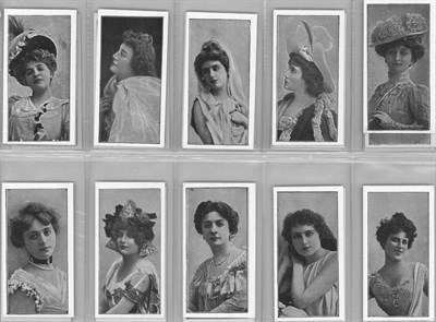 Lot 264 - A Rare Set of 'Beauties' Cigarette Cards by J.& E. Kennedy, Dublin, circa 1902, twenty five...