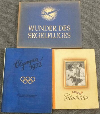 Lot 270 - Three Official Albums of German Cigarette Cards - Olympia 1932, Bunte Filmbilder and Wunder Des...