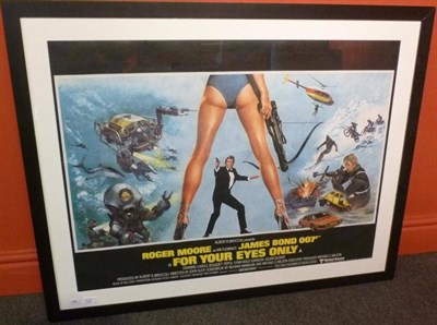 Lot 278 - An Original James Bond Film Poster - For Your Eyes Only, quad size, printed by Lonsdale &...