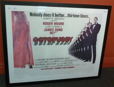 Lot 279 - An Original James Bond Film Poster - Octopussy, quad size, printed by W.E. Berry Ltd, circa...