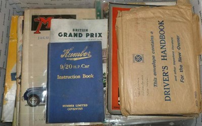 Lot 292 - A Collection of Motoring Magazines and Ephemera, including 'The Motor' magazines with motor...