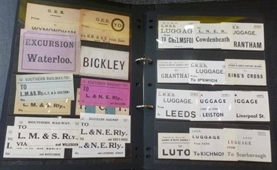 Lot 293 - A Collection of Two Hundred Railway Luggage Labels, including G.W.R, L.& Y.R, G.E.R, Southern...